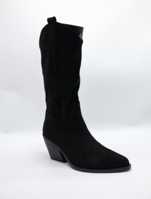 Kozaki damskie na obcasie (36-41) 2261 BLACK