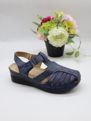 Sandały damskie na koturnie (36-42) 21310-26 NAVY