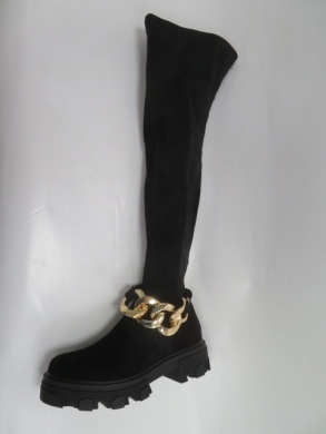 Kozaki damskie jesienne na płaskim (36-41) DA83 BLACK