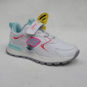 Buty sportowe dziewczęce (32-37) E163 WHITE