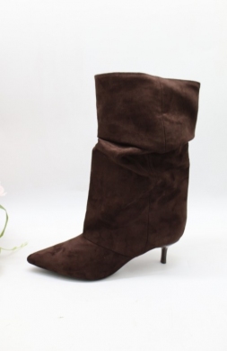 Kozaki damskie na szpilce (36-41) 00-029 BROWN