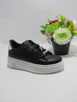 Buty sportowe damskie na płaskim (36-41) 1711 BLACK