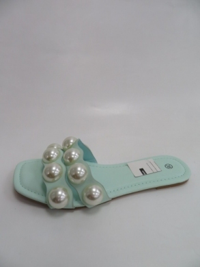 Klapki damskie na płaskim (36-41) F-04 GREEN