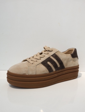 Buty sportowe damskie na płaskim (36-41) GD-LX1075A BE/COFFE