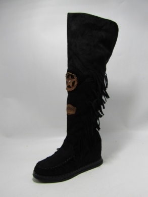 Kozaki damskie na płaskim (36-41) HJH-20-112 BLACK