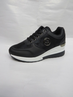 Buty sportowe damskie na koturnie (36-41) NB571 BLACK
