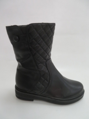 Kozaki damskie ocieplane na płaskim (36-41) Z1-7 BLACK