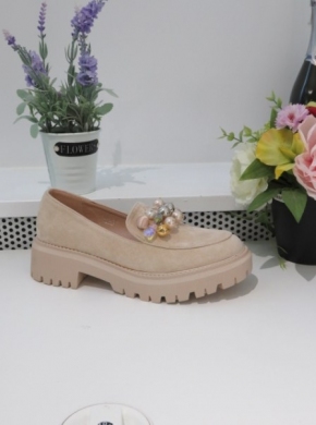 Mokasyny damskie na płaskim (36-41) CH845 BEIGE