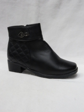 Botki damskie ocieplane na obcasie (37-42) A08 BLACK