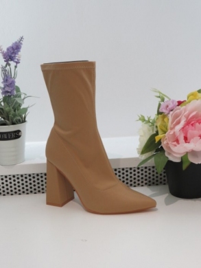 Botki damskie na obcasie (36-41) MVP320 KHAKI