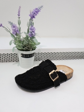 Klapki damskie na płaskim (36-41) 903-615 BLACK