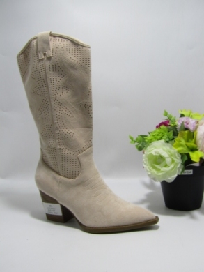 Kozaki damskie na obcasie (36-41) S1767 BEIGE