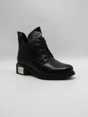 Botki damskie ocieplane na płaskim (36-41) SG726-1 BLACK
