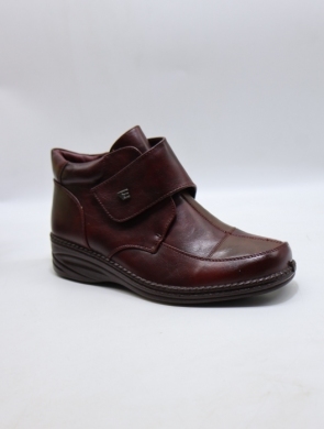 Botki damskie ocieplane na płaskim (37-42) G697-4 RED/BR