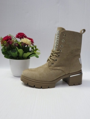 Botki damskie ocieplane na obcasie (36-41) SH0320-1 KHAKI