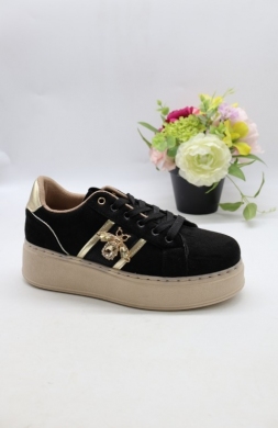 Buty sportowe damskie na płaskim (36-41) C3922 BLACK