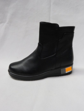 Botki damskie ocieplane na płaskim (36-41) W33A-16 BLACK