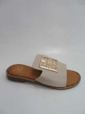 Klapki damskie na płaskim (36-41) M4X BEIGE