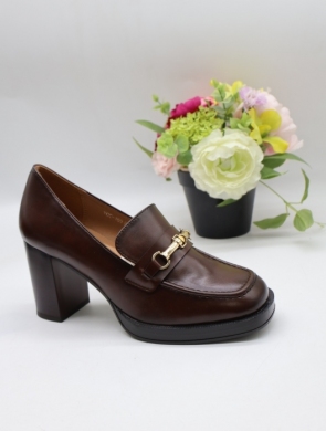 Półbuty damskie na obcasie (36-41) YCC-159 BROWN