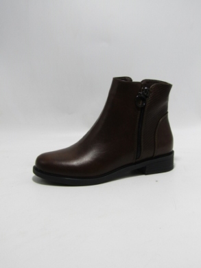 Botki damskie ocieplane na płaskim (36-41) MR-13 BROWN