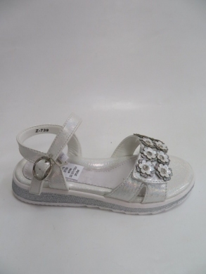 Sandały dziewczęce (32-37) Z739 WHITE