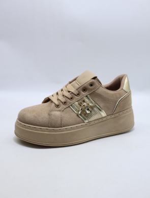 Buty sportowe damskie na płaskim (36-41) C3913 KHAKI