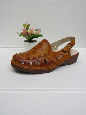 Sandały damskie na koturnie (36-42) F2201 BROWN