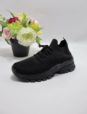 Buty sportowe damskie na płaskim (36-41) CWB11 BLACK