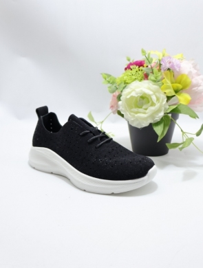 Buty sportowe damskie na płaskim (36-41) L605 BLACK