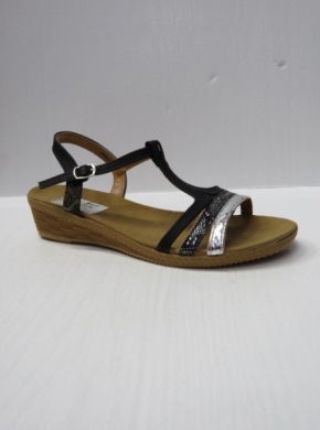 Sandały damskie na koturnie (36-41) 223 BLACK