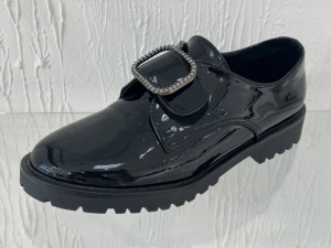 Półbuty damskie na płaskim (36-41) GD-XR-128 BLACK