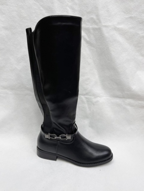 Kozaki damskie ocieplane na płaskim (36-41) UK93 BLACK