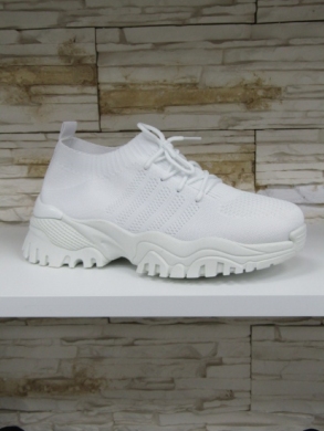 Buty sportowe damskie na płaskim (36-41) 88-69 WHITE