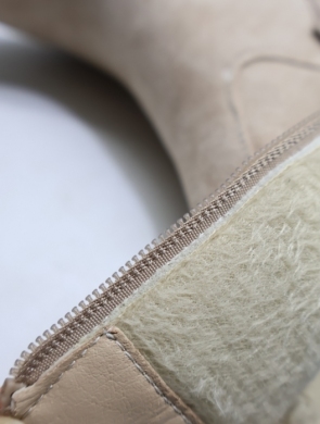 Botki damskie ocieplane na obcasie (36-41) HQ343 BEIGE