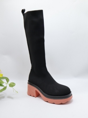 Kozaki damskie na obcasie (36-41) LQ33 PINK