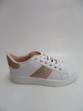 Buty sportowe damskie na płaskim (36-41) AB911 WHITE/PINK