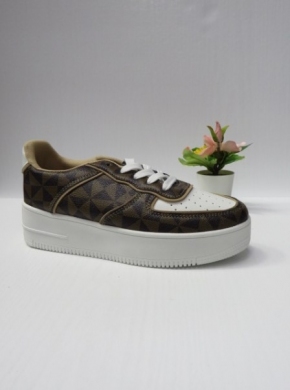 Buty sportowe damskie na płaskim (36-41) 8-23 BROWN