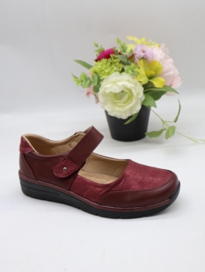 Sandały damskie na płaskim (36-41) 0536 BURGUNDY