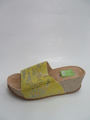Klapki damskie na koturnie (36-41) RS-36 YELLOW