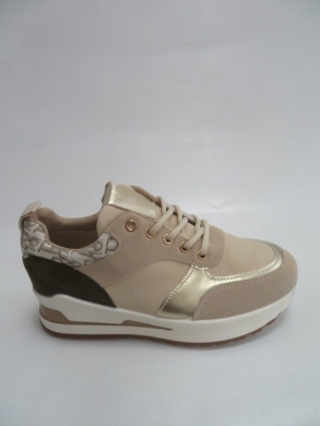 Buty sportowe damskie na płaskim (36-41) 19303 BEIGE