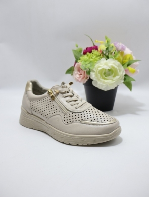 Buty sportowe damskie na płaskim (36-41) BK610 BEIGE