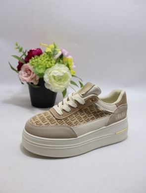 Buty sportowe damskie na płaskim (36-41) AF23-323 BEIGE
