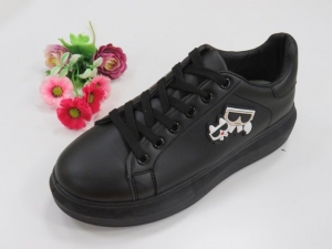 Buty sportowe damskie na płaskim (36-41) W-13 ALL BLACK