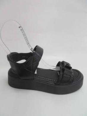 Sandały damskie na koturnie (36-41) 0-69 BLACK