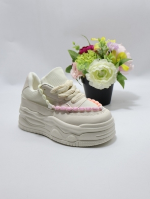 Buty sportowe damskie na płaskim (36-41) 8982 BEIGE