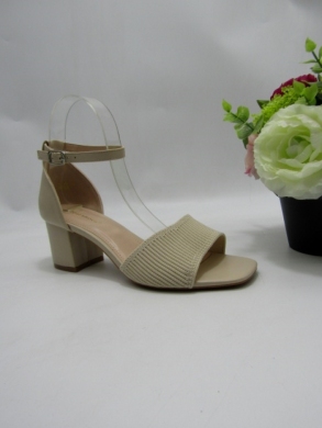 Sandały damskie na obcasie (36-41) 8738 BEIGE