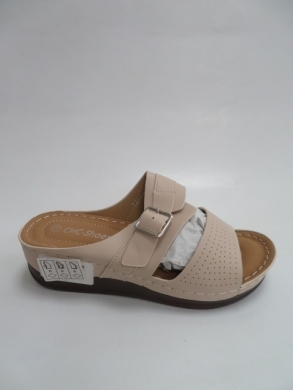 Klapki damskie na koturnie (36-41) N21-780 BEIGE