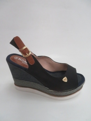 Sandały damskie na koturnie (36-41) K-2 BLACK
