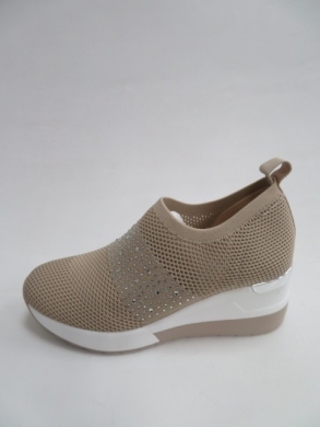 Buty sportowe damskie na koturnie (36-41) HQ257 BEIGE