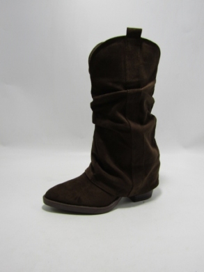 Kozaki damskie na obcasie (36-41) 7289 BROWN
